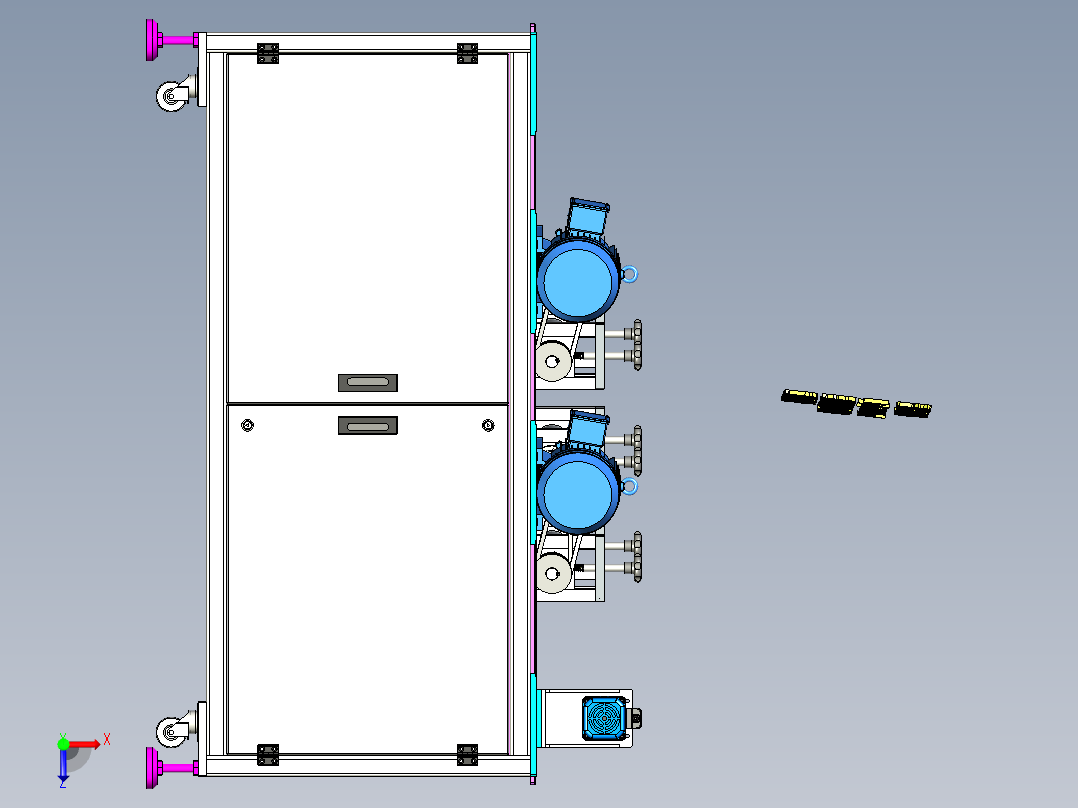 A35_金属件表面抛光打磨机俯视图