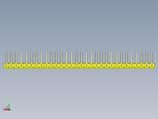 彩色公排针 100mil 2.54mm 系列-DS1022_yellow_30p_100mil_TypeU_rev1.0后视缩略图