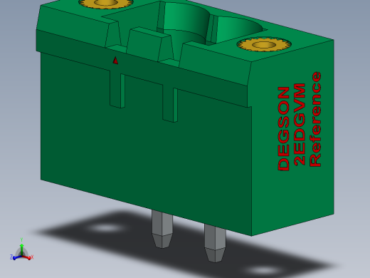 DEGSON 2EDG（M） 系列 5.0mm 螺丝锁紧可插拔接线端子组-2EDGVM-5.0_5.08-xxP-14-00AH