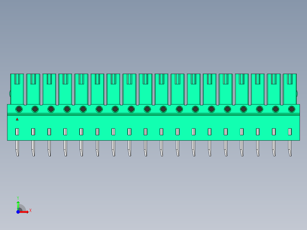 DEGSON 15EDG 系列 3.5mm 插拔式接线端子 FullPack-15EDGB-3.5-18P-14-00AH前视图