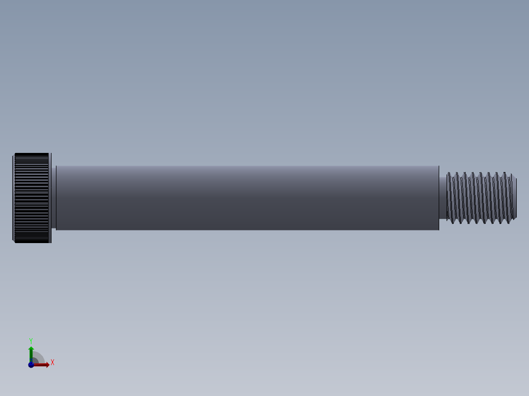 内六角螺螺栓-SB 0.500-13 x3.75.SLDPRT前视图