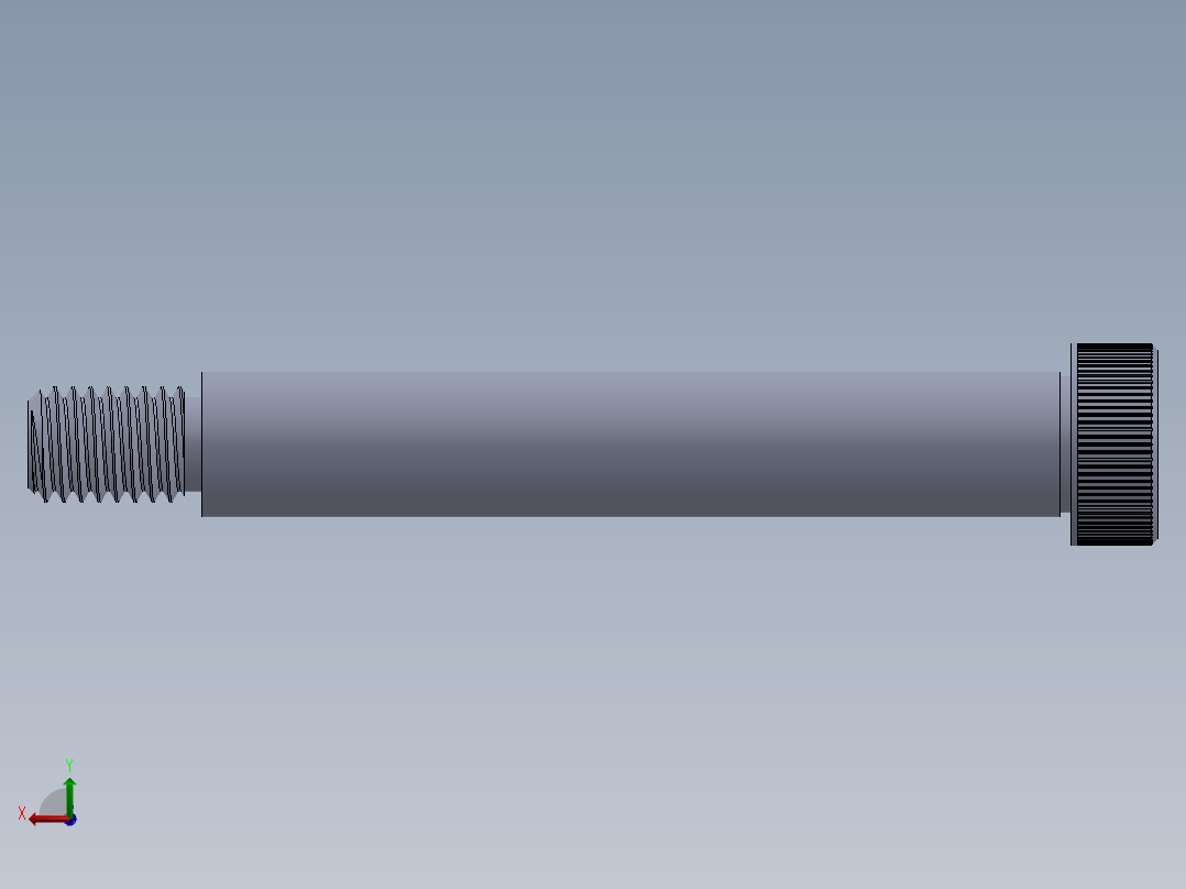 内六角螺螺栓-SB 0.500-13 x3.75.SLDPRT后视图