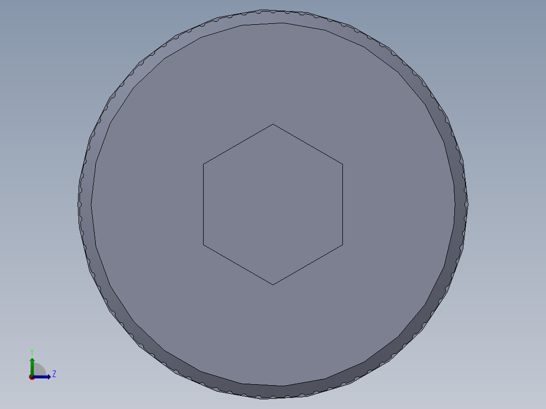 内六角螺螺栓-SB 0.500-13 x3.75.SLDPRT左视图