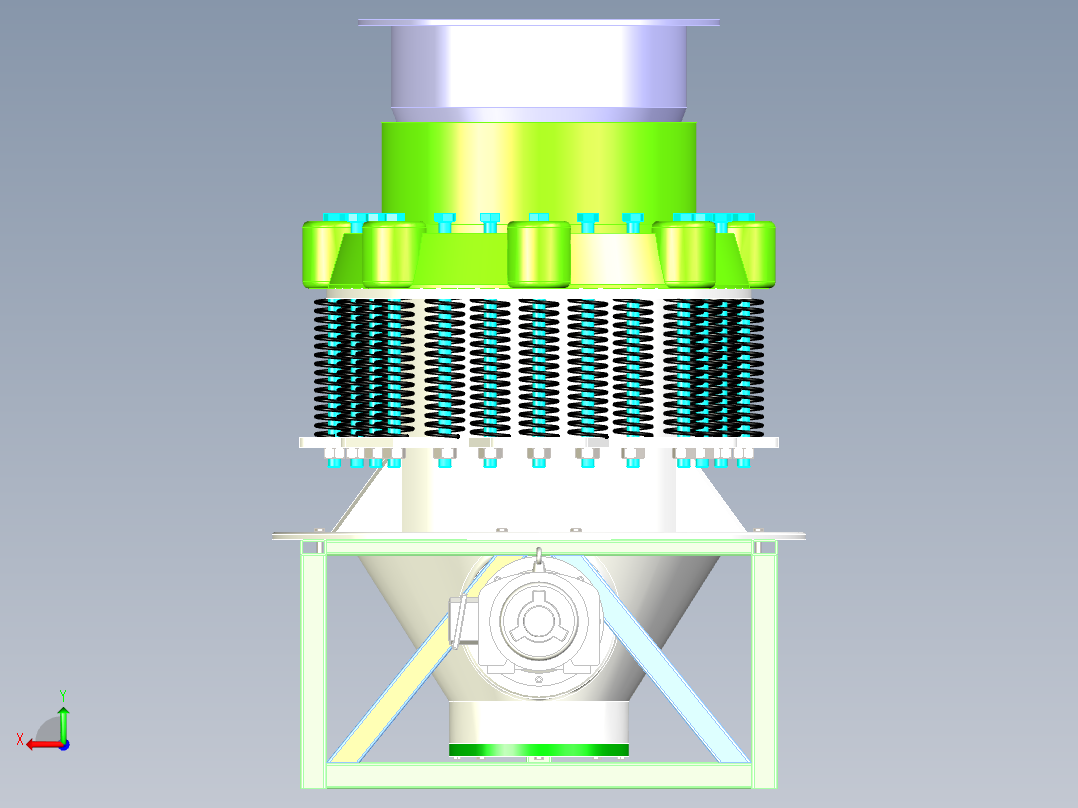 圆锥破碎机的设计CAD+SW2016+说明后视图