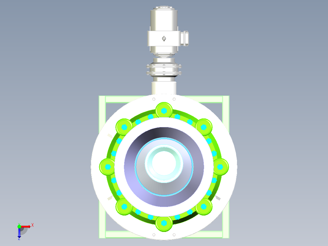 圆锥破碎机的设计CAD+SW2016+说明俯视图