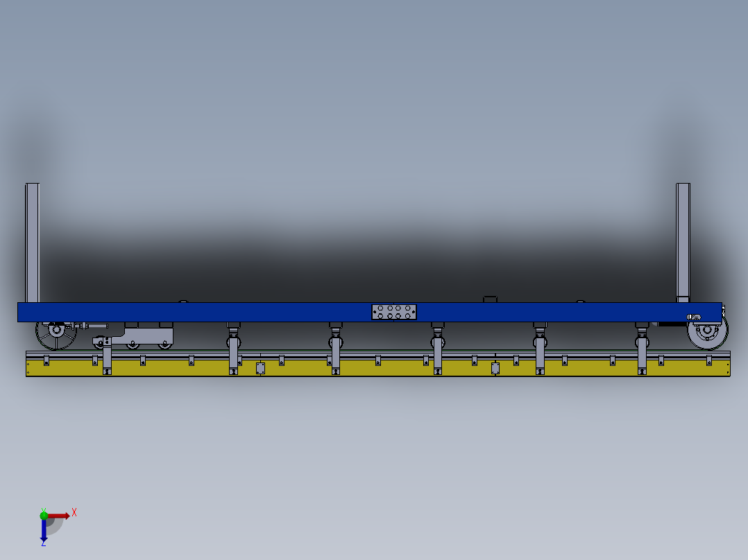 皮带输送线俯视图