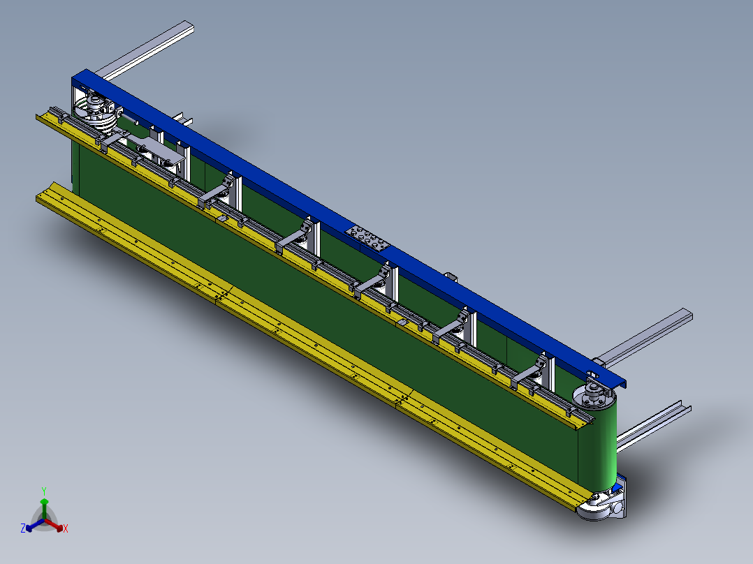 皮带输送线正等轴测图