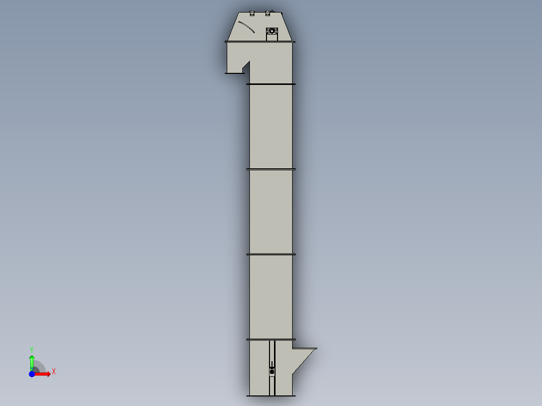 垂直斗式提升机前视图