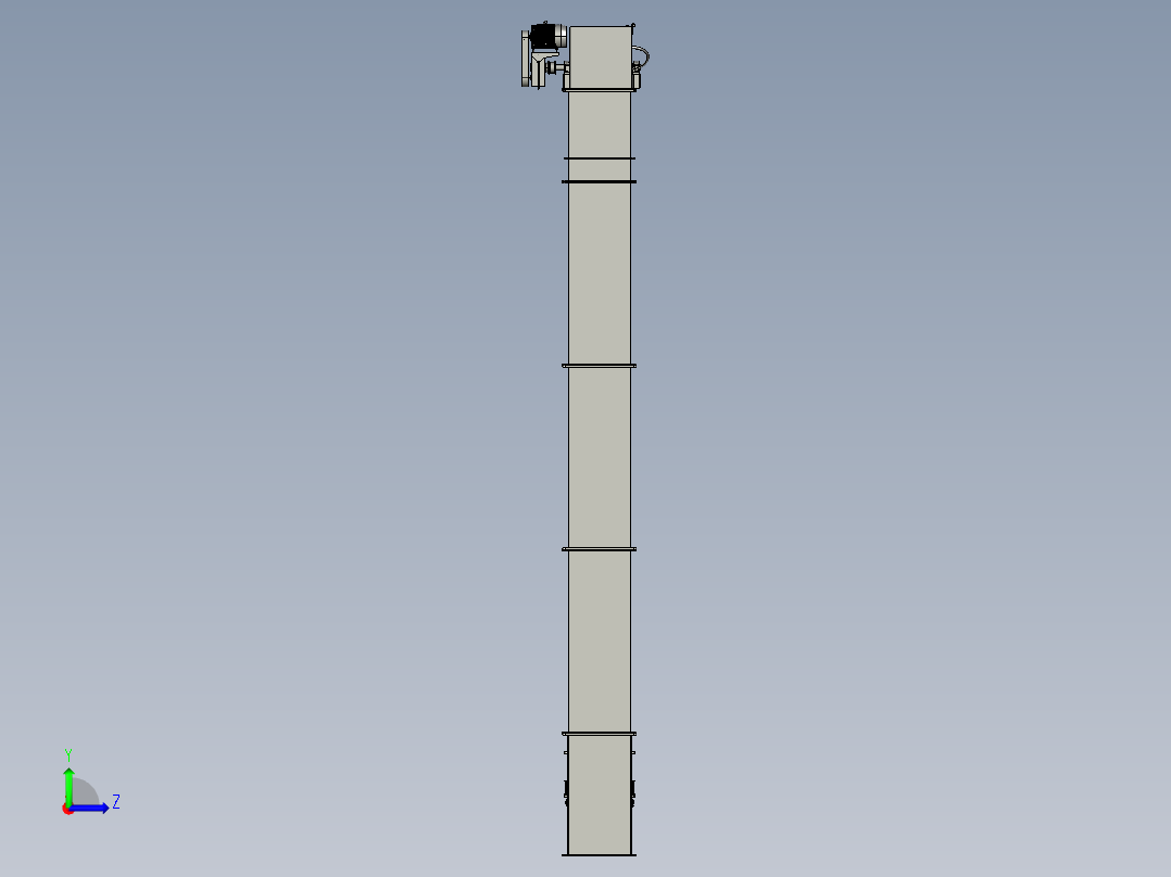 垂直斗式提升机左视图