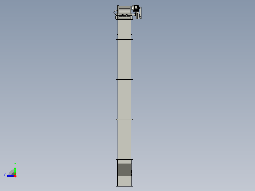 垂直斗式提升机右视图