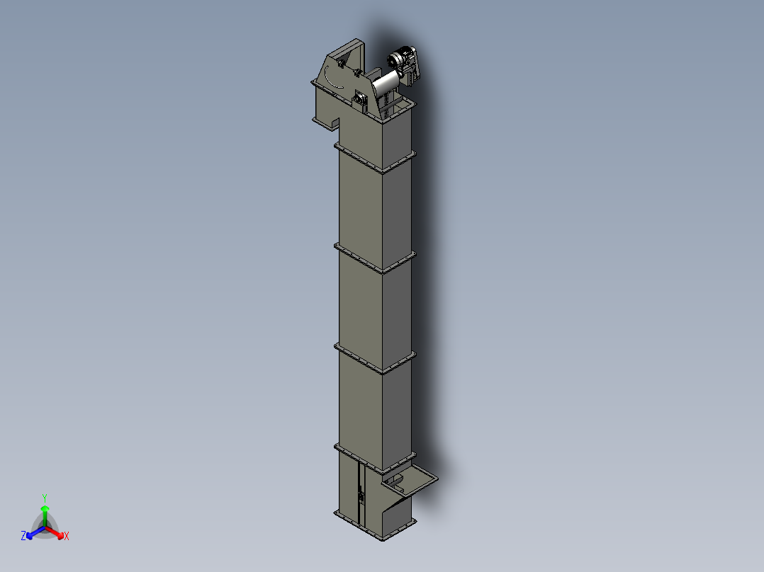 垂直斗式提升机正等轴测图