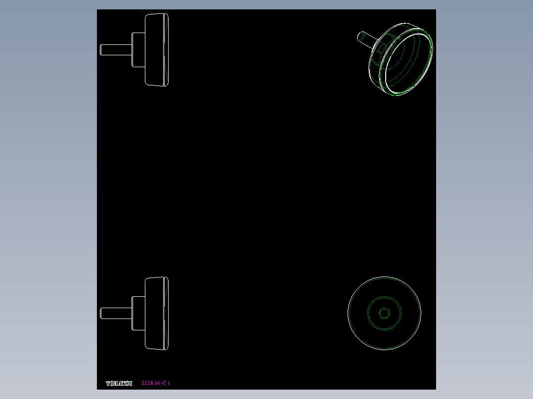 人體工學型把手(公牙)ELK.p-2D多系列多零件图纸模型