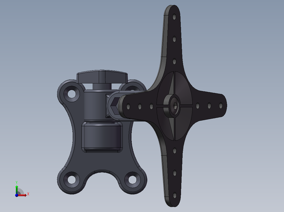显示器万向支撑前视图