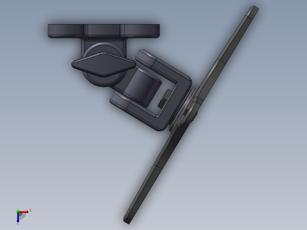 显示器万向支撑俯视图