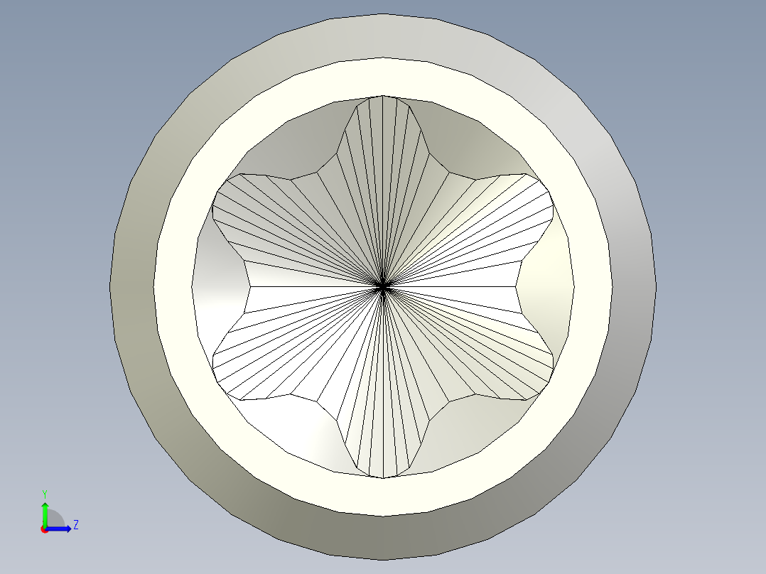螺钉-Hexalobular_socket_screw-M4-100-25-6-7-4.9-C0.56.stp左视图