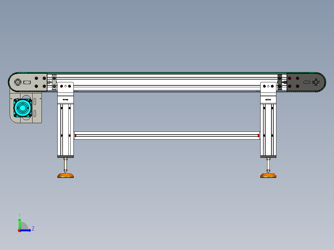 LE-XC4080-齿形同步线右边驱动左视图