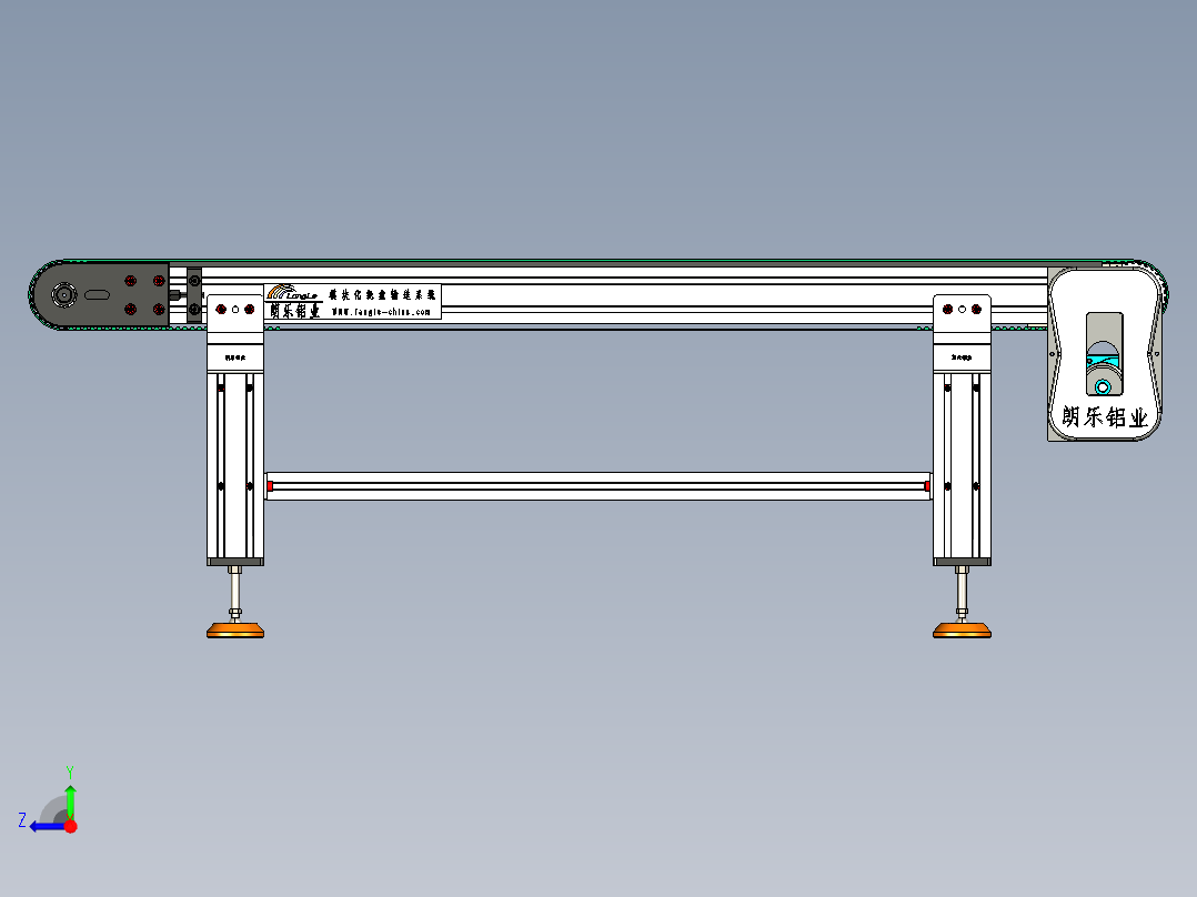 LE-XC4080-齿形同步线右边驱动右视图