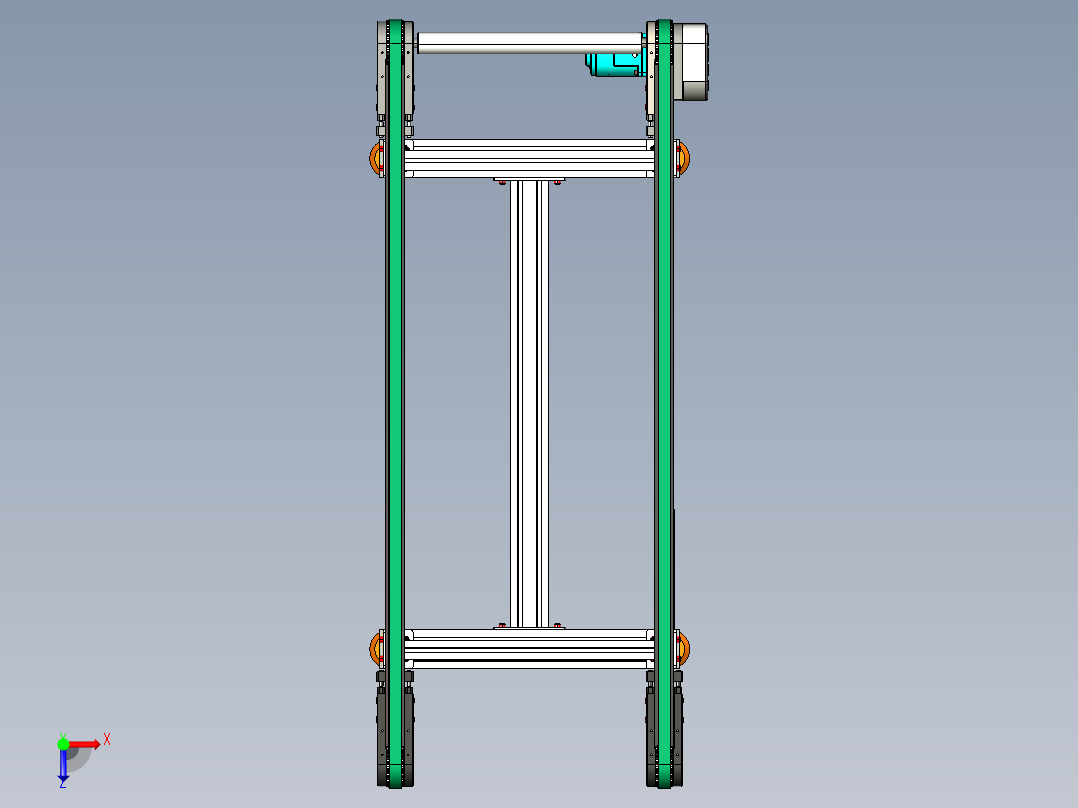 LE-XC4080-齿形同步线右边驱动俯视图