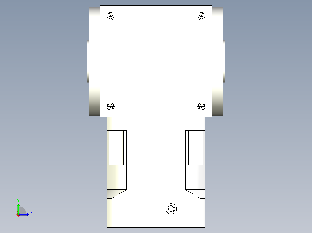 换向器PW210双孔 PLX180-L1 35-114.3-200-M12.stp左视图
