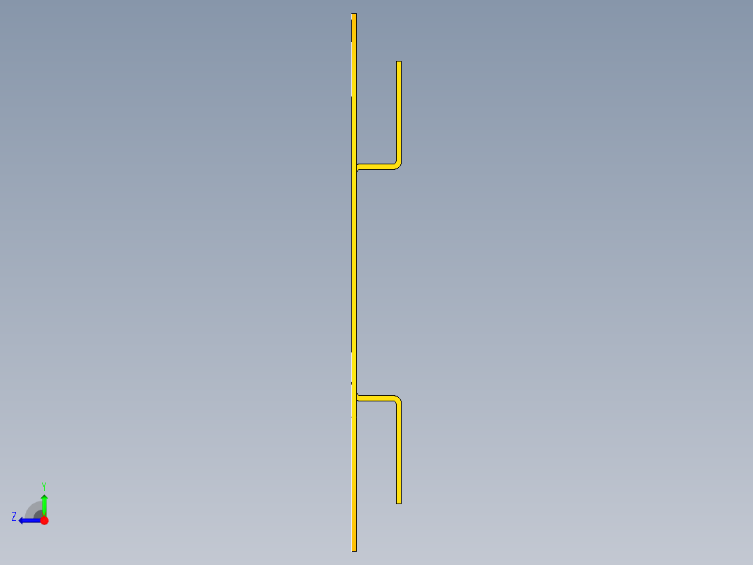 Z形零件级进模（CAD图+UG三维）右视图
