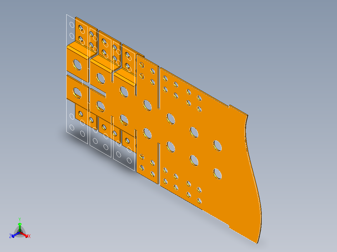 Z形零件级进模（CAD图+UG三维）正等轴测图