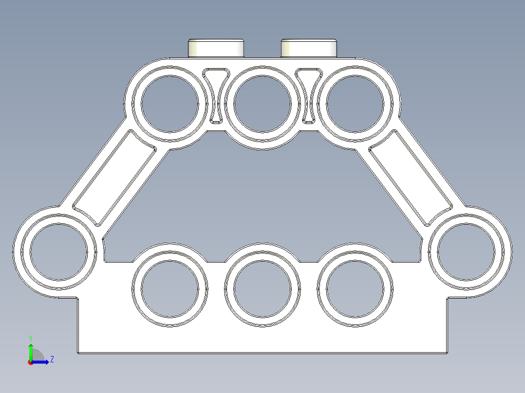 气缸电机-32333 Clear Technic Engine Block 1 x 5 x 3左视图