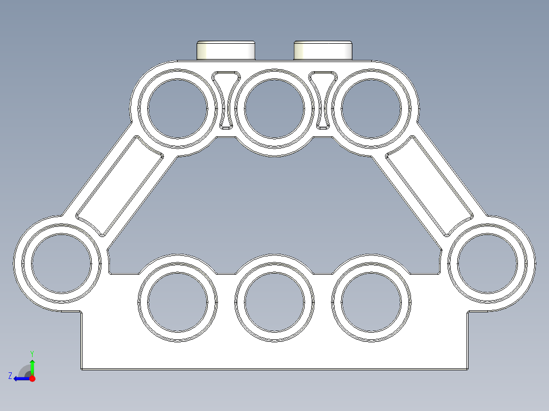 气缸电机-32333 Clear Technic Engine Block 1 x 5 x 3右视图