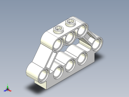 气缸电机-32333 Clear Technic Engine Block 1 x 5 x 3正等轴测缩略图