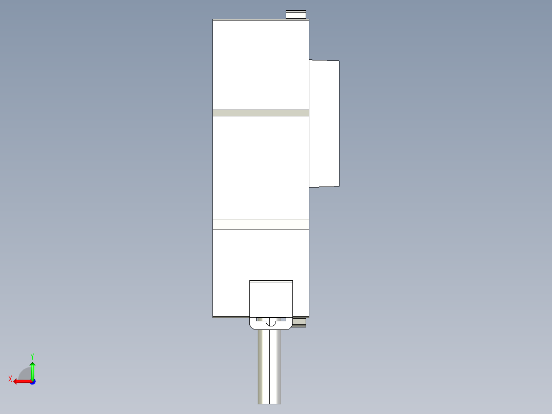 基恩士KV-EB1S_kc图纸模型后视图