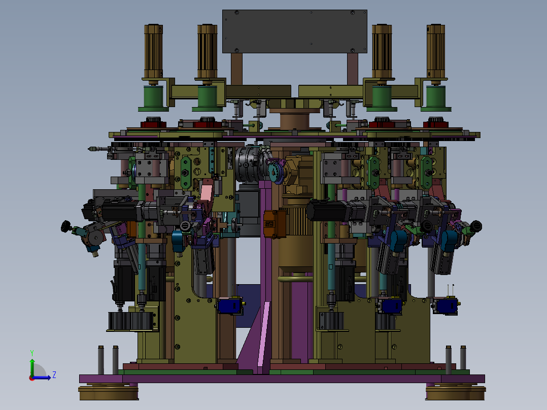 槽格机总成左视图