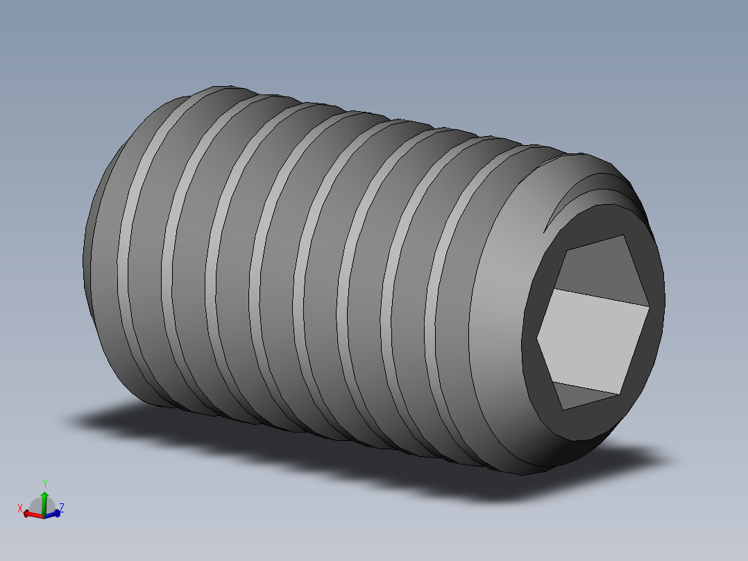 DIN 913-ISO 4026 固定螺钉-M3 L=5.SLDPRT主视图
