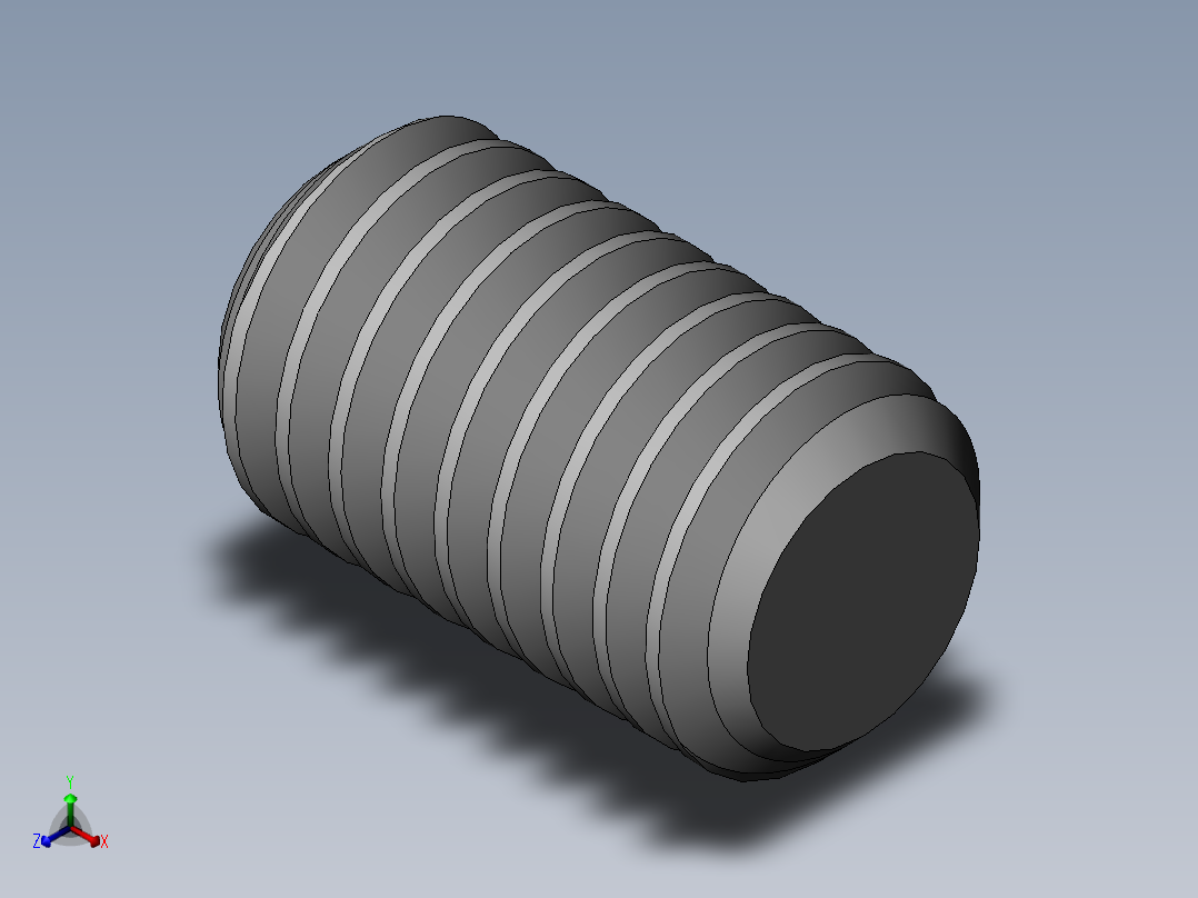 DIN 913-ISO 4026 固定螺钉-M3 L=5.SLDPRT正等轴测图