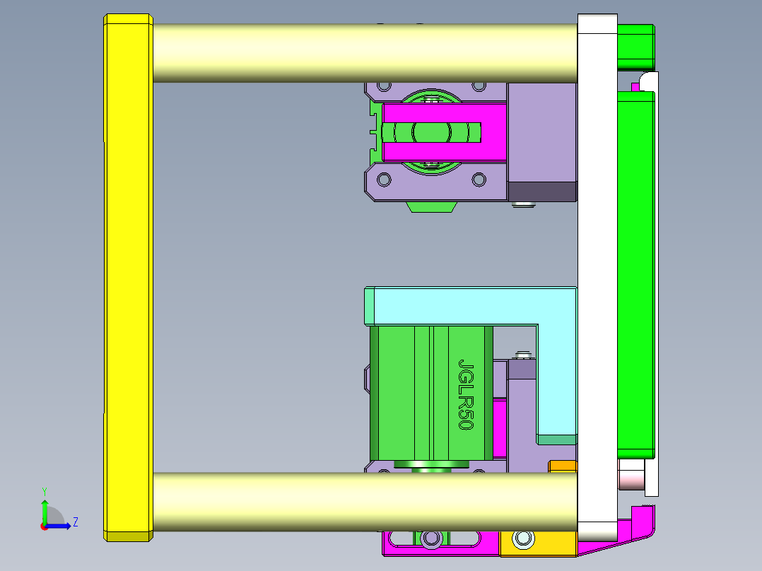 ZAZ00-A-笔记本CNC工装夹具三维模型cnc1-0901左视图