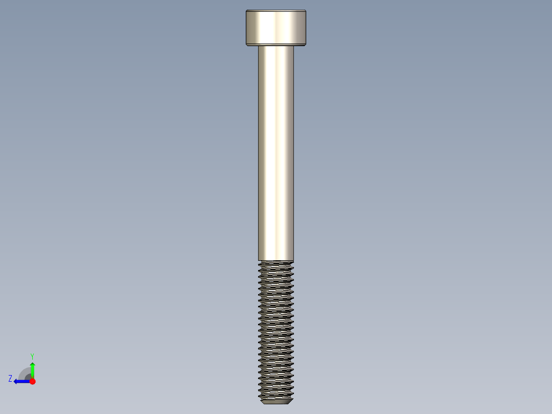Screw_DIN_912_M6x60_A2.STEP公制内六角螺钉右视图