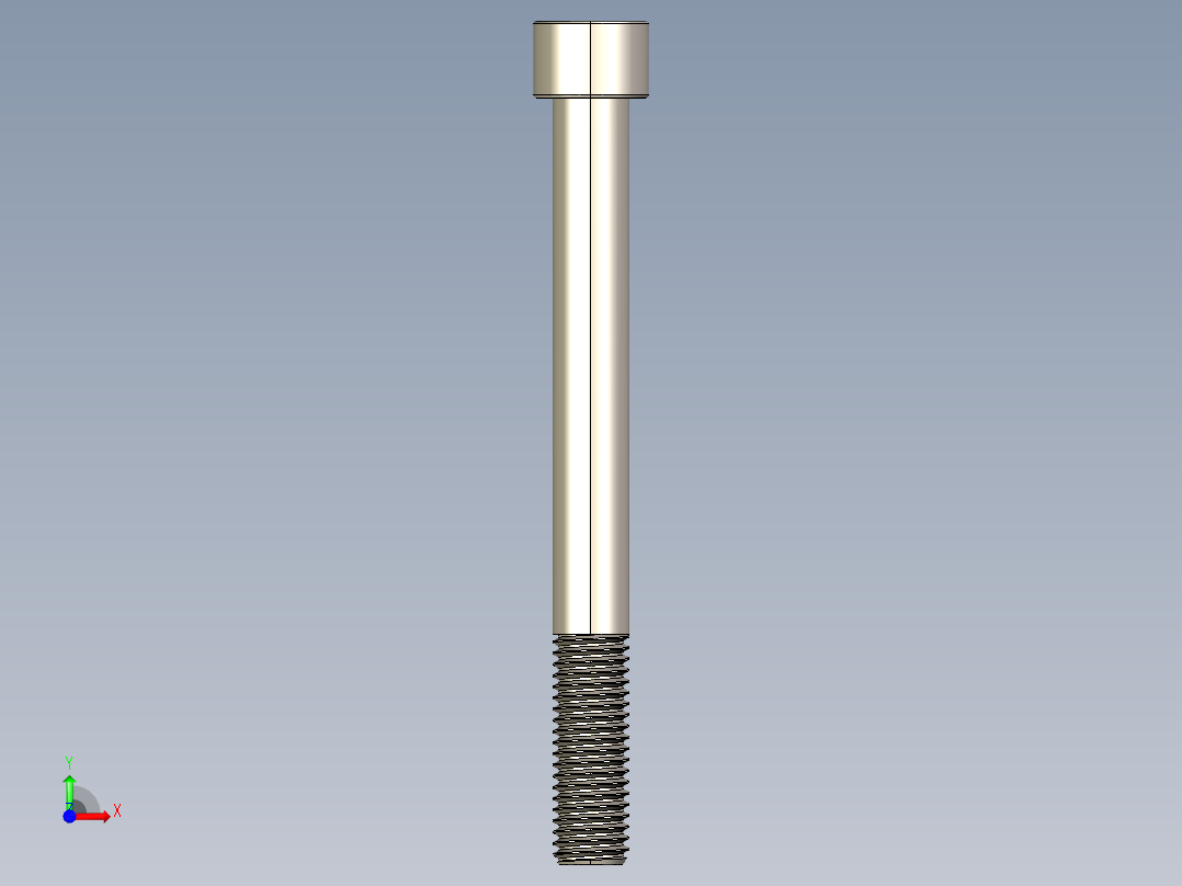Screw_DIN_912_M12x120_A2.STEP公制内六角螺钉前视图