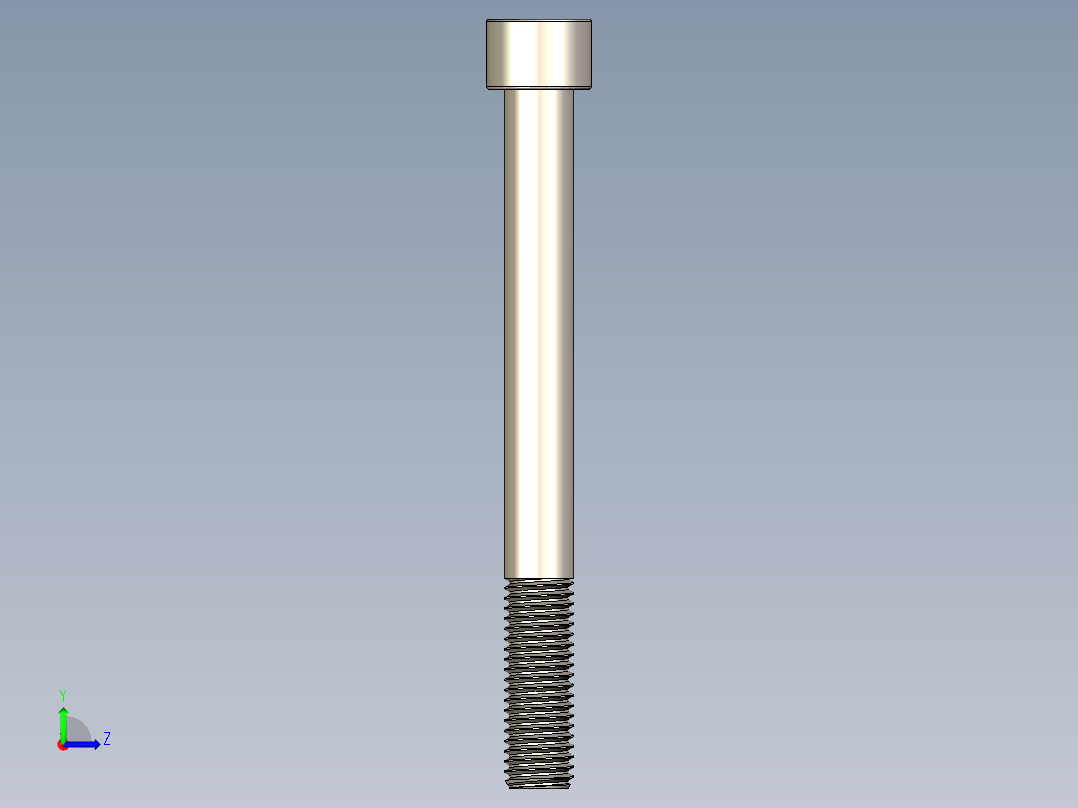 Screw_DIN_912_M12x120_A2.STEP公制内六角螺钉左视图