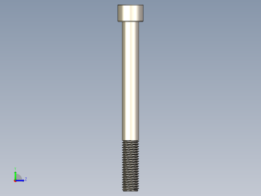 Screw_DIN_912_M12x120_A2.STEP公制内六角螺钉左视缩略图