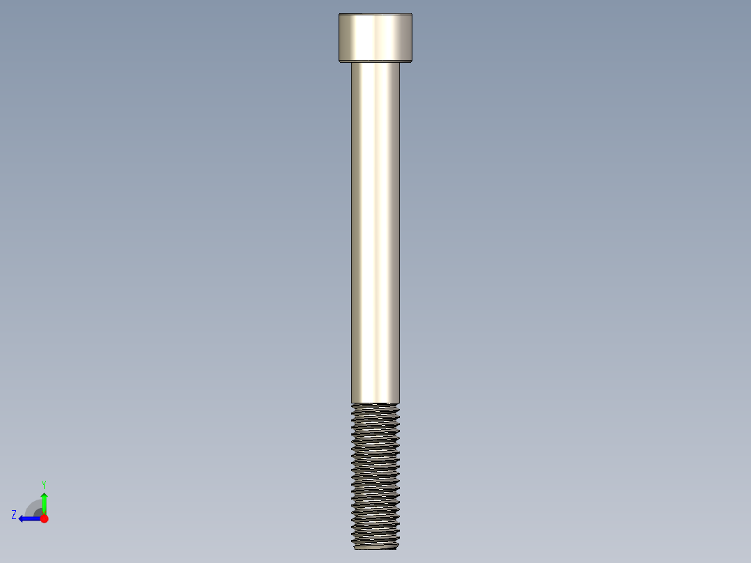 Screw_DIN_912_M12x120_A2.STEP公制内六角螺钉右视图