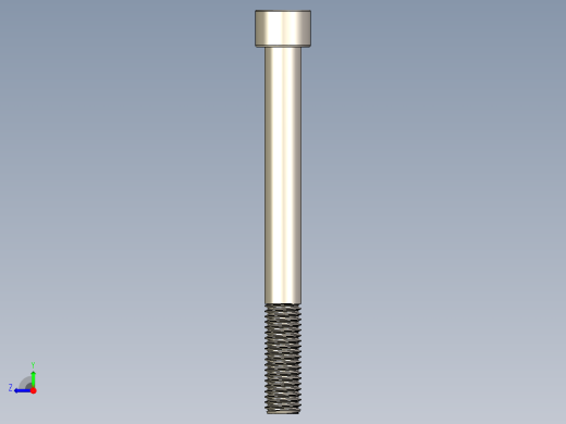 Screw_DIN_912_M12x120_A2.STEP公制内六角螺钉右视缩略图