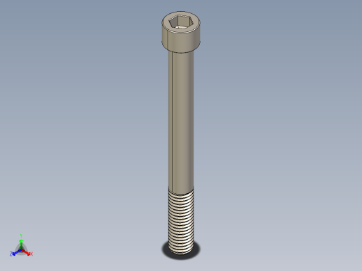 Screw_DIN_912_M12x120_A2.STEP公制内六角螺钉正等轴测缩略图