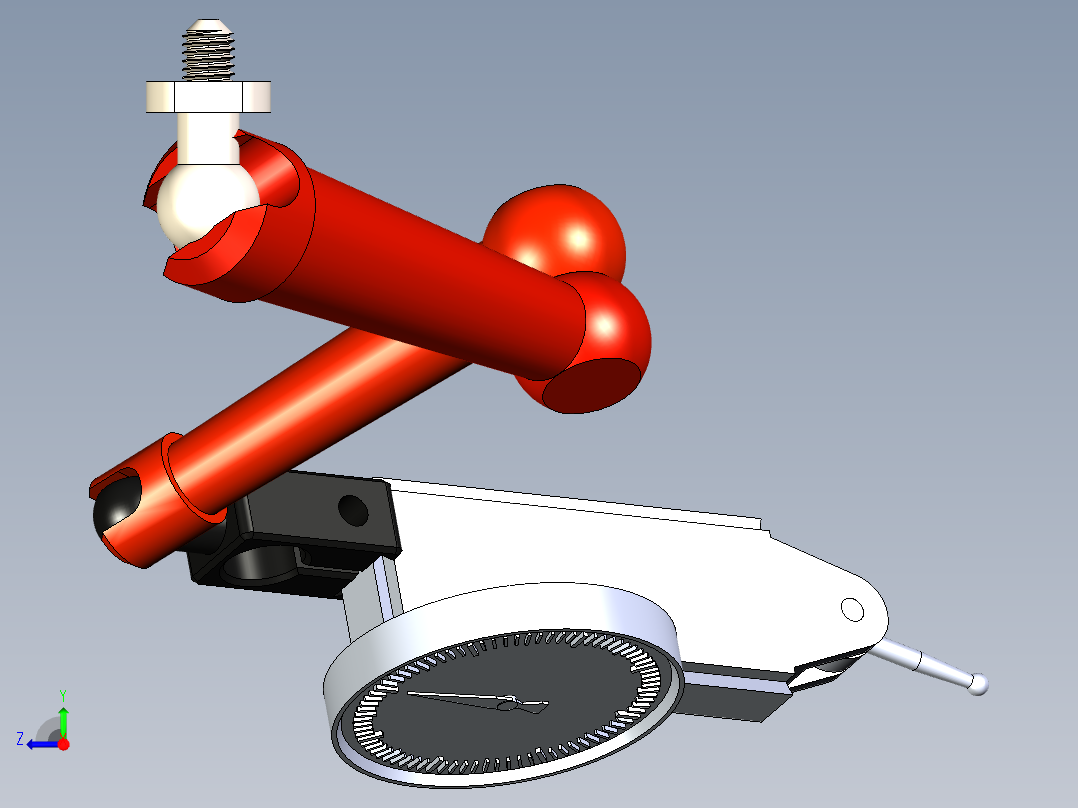 万向夹头杠杆百分表右视图