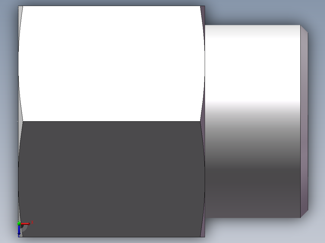 直通内螺纹接头、5DB-30-12俯视图