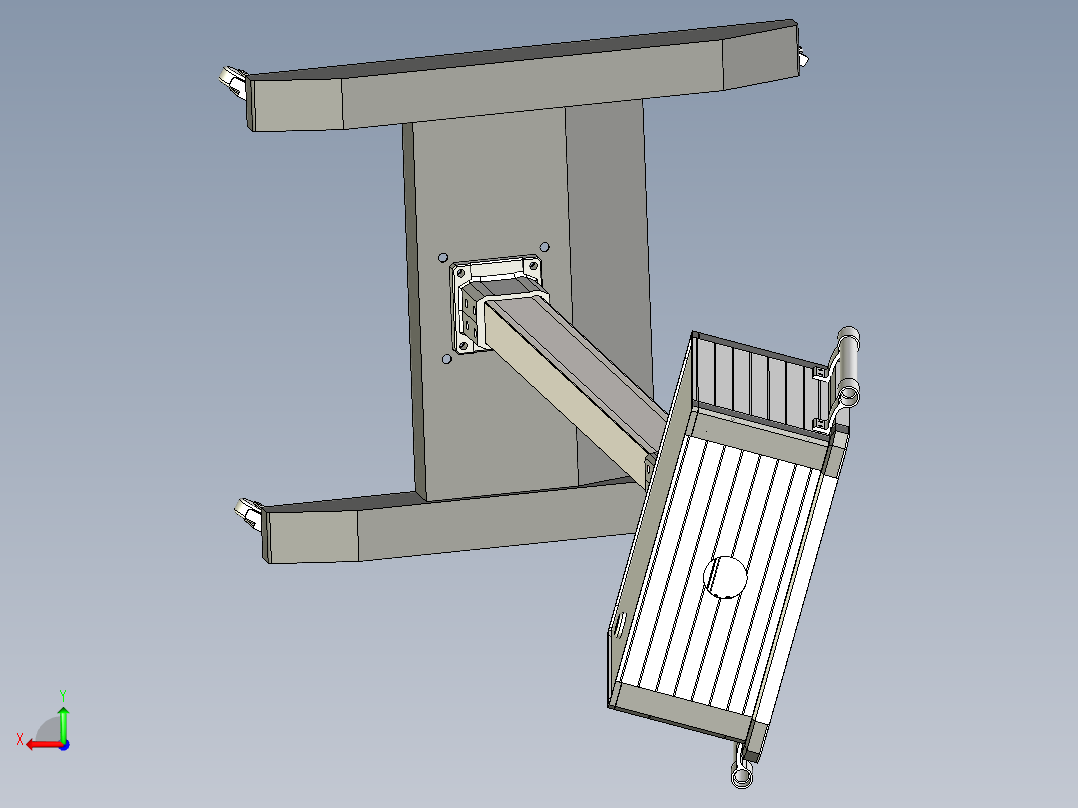 独有移动式触摸屏操作控制箱后视图