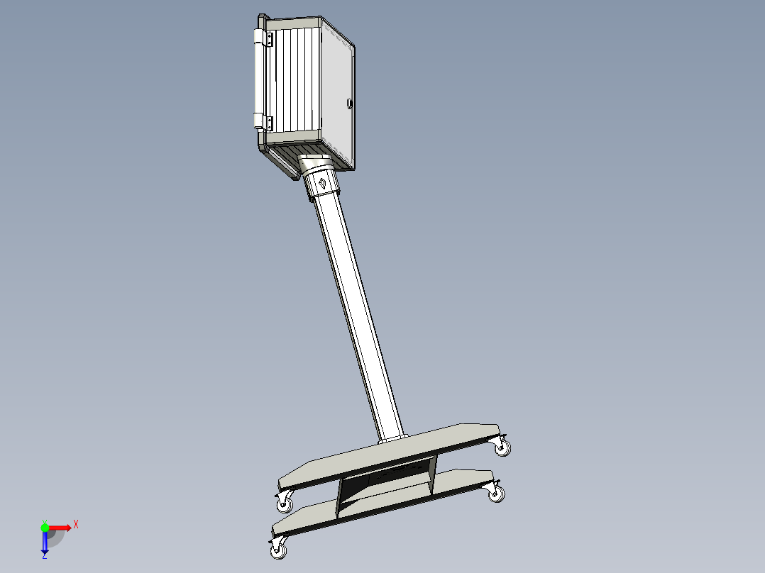 独有移动式触摸屏操作控制箱俯视图