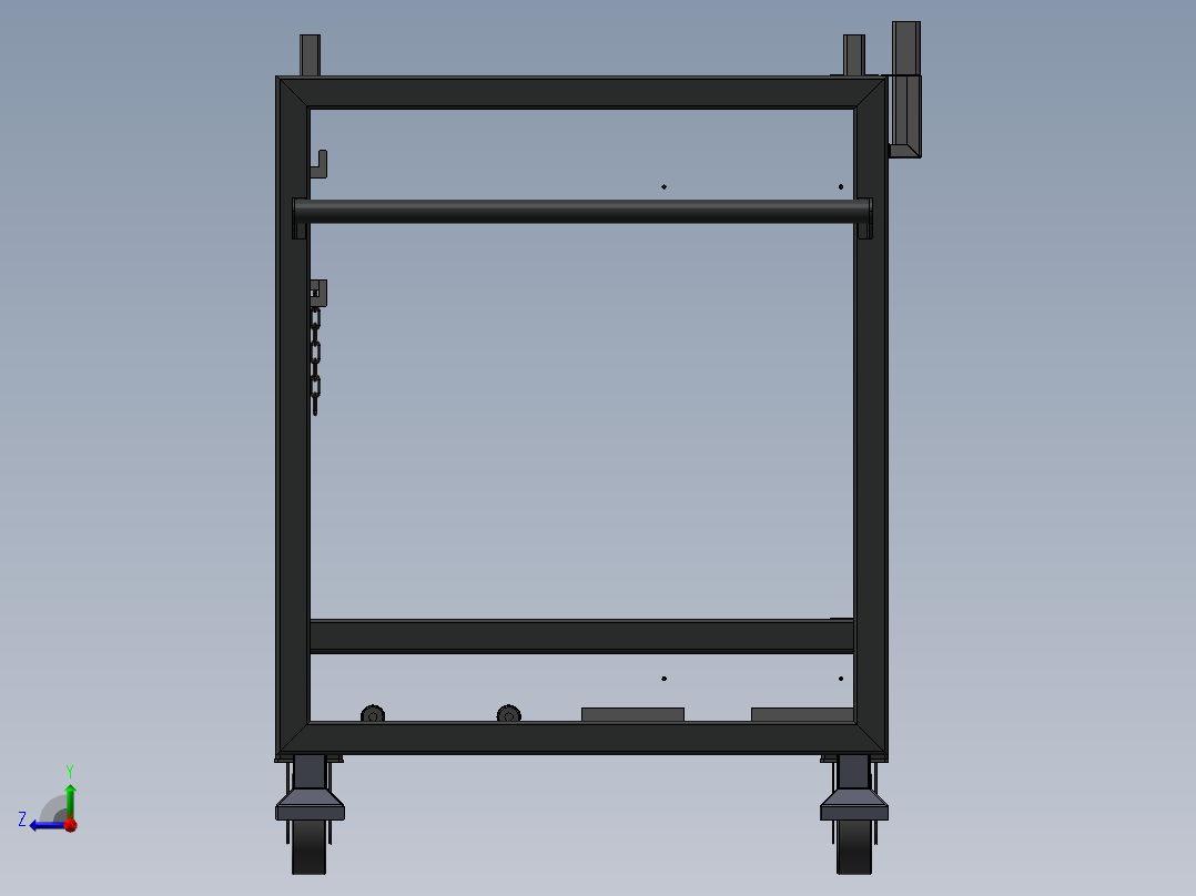 货架、托盘小车右视图