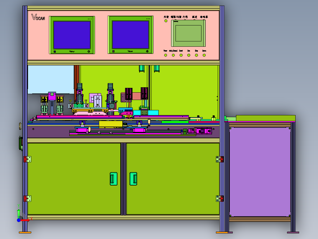 螺杆用非接触式检测设备前视图