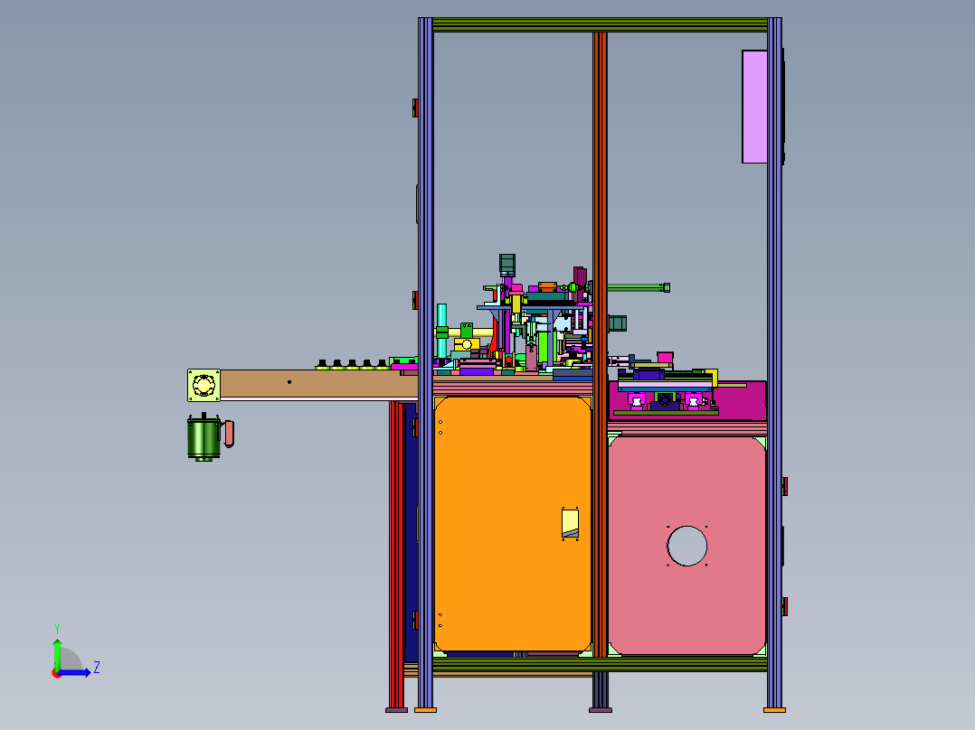 螺杆用非接触式检测设备左视图