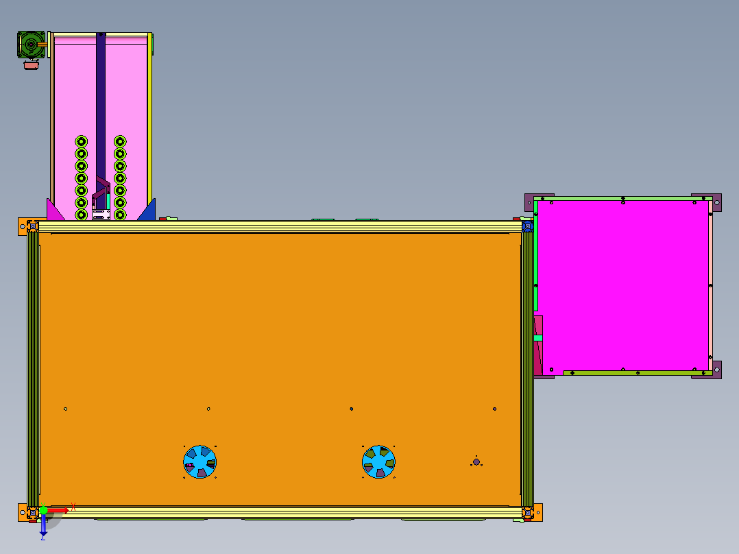螺杆用非接触式检测设备俯视图