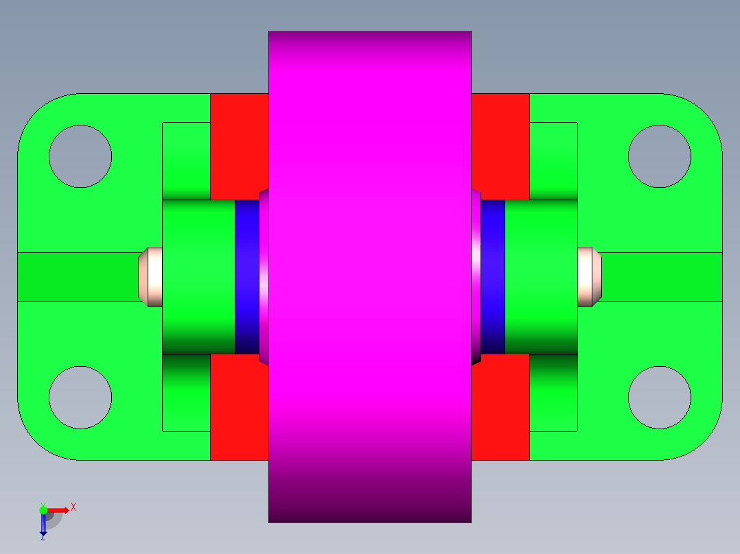 B2005305-滑轮组件俯视图