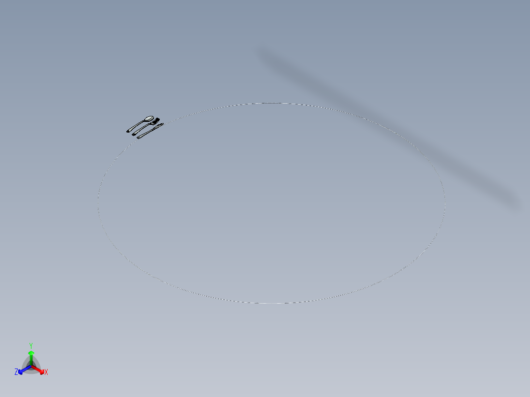 B2005215-餐具刀叉正等轴测图